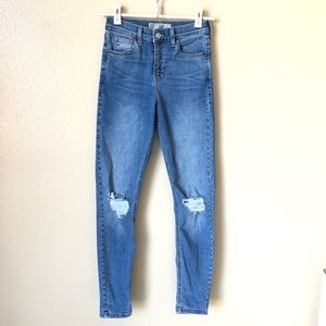 Topshop Jamie High Rise Distressed Skinny Jeans